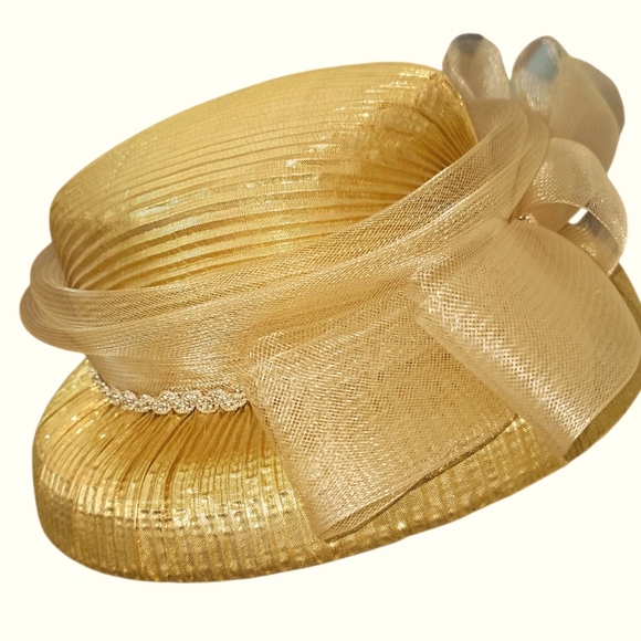 Vintage Elegant Gold Women's Hat - Picture 3 of 6
